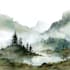 draw a watercolor landscape illustration