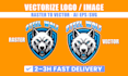 redraw logo or vectorize image, do vector tracing and convert raster to vector