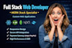 develop a secure scalable and responsive fullstack web application