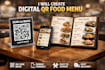 create qr based digital food menu