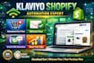 do klaviyo automation shopify integration abandoned cart flow welcome flow setup