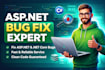 debug and fix asp dotnet, dotnet core issues professionally