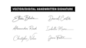 create and animate custom handwritten signature