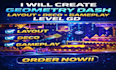 geometry dash layout deco gameplay level gd