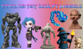 design high quality 3d toy models for 3d printing games