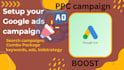 google PPC ads campaign setup high search and display ads