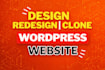redesign, copy, clone revamp wordpress website