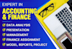 do accounting and finance assigned, reports ,financial analysis, excel projects
