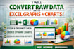 convert raw data into clear excel graphs and professional charts