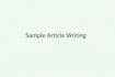article blog writing services