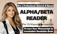 beta read, alpha read, critique manuscripts with sensitivity aware feedback