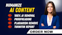 detect, edit, rewrite and humanize ai content within an hour