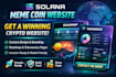 design a solana meme coin website with roadmap and tokenomics page