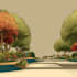 draw a landscape design with front yard, backyard design