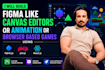 build canvas editors or web games or animation using fabric js pixi js