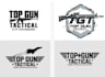 design modern professional gun logo in illustrator