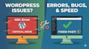 fix wordpress errors, wordpress bug fix