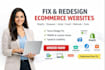 fix redesign ecommerce shopware shopify jimdo ecwid webnode duda website store