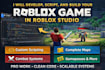 develop script and build your roblox game in roblox studio