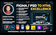 convert figma to html, psd to html responsive website design