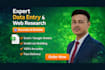 accurate data entry and web research