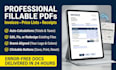 design, create a editable fillable PDF, invoice, price list, receipt