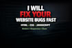 fix HTML, CSS or javascript bugs on your website
