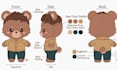 design custom plushie reference sheet stuffed animal character ych concept