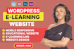 build wordpress elearning website learn dash tutor lms online course website