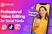 create professional social media video edits