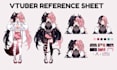 draw vtuber character sheet anime reference sheet design vtuber model anime oc