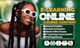 do online course content, course creation, elearning course content, worksheets