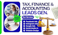 generate income tax leads, finance leads for accountants and tax businesses