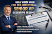 write your senior executive resume and linkedin profile