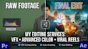 do cinematic video editing, color grading, vfx compositing and shorts editing