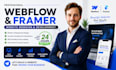 redesign webflow business website, framer website development in 24 hours