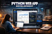 create python web app with django, flask, fastapi and custom html backend