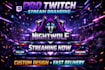 design gaming banner, twitch banner, gaming logo, mascot graphics