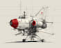 design a spaceship, sci fi illustration and sci fi art