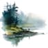 draw a watercolor landscape illustration