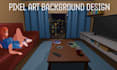 make custom pixel art background animation pixel art character pixel art scene