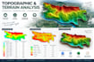 create topographic, elevation and slope analysis maps