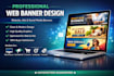 professional web banner and website banner