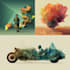 made geomatric and polygonal low poly vector illustrations