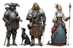 draw fantasy character art for  party