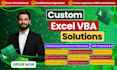 create custom excel spreadsheet dashboards, macros, formula and vba automation