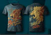do amazing custom illustration t shirt design