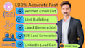 do verified b2b lead generation, linkedin lead gen, email list building