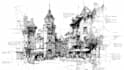 hand draw architecture and urban design sketches