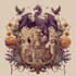 create a detailed fantasy logo illustration